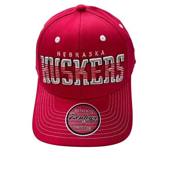 Zephyr Nebraska Huskers Baseball Cap One Size Snapback Red University Active NEW - Picture 1 of 6